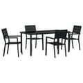 Miniatyrbild 2 av 11: 5-delat Trädgårdsdining Set Svart HDPE