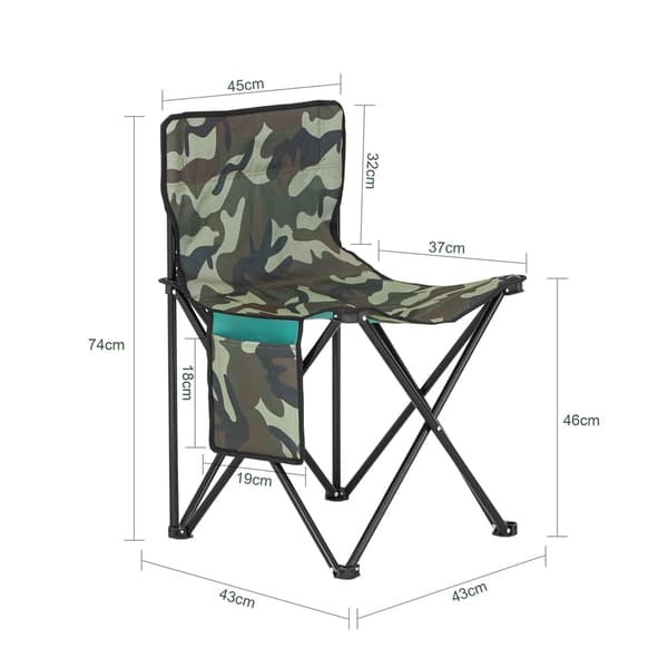 Foldbar Stol, FST96-TN, 43x43x74 cm, Brun