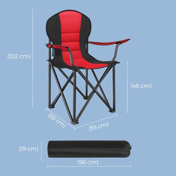 Campingstol, SONGMICS GCB06BU, 55x90x102 cm, Blå