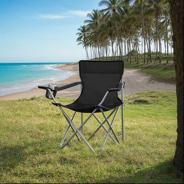Campingstolar, SONGMICS GCB01BK, 52x84x81 cm, Svart