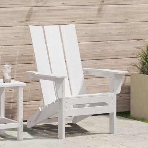 Fällbar Adirondackstol Vit 74,5x80,5x90 cm HDPE