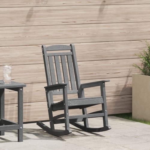 Trädgårdsgungstol Ljusgrå 70x92x108 cm HDPE