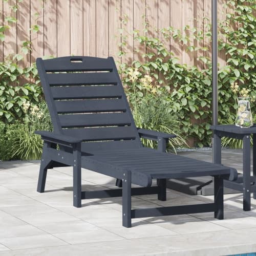 Solstol Marinblå 53x162x98.5 cm HDPE