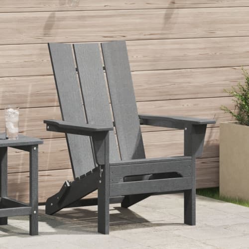 Fällbar Adirondack stol Ljusgrå 74.5x80.5x90 cm HDPE