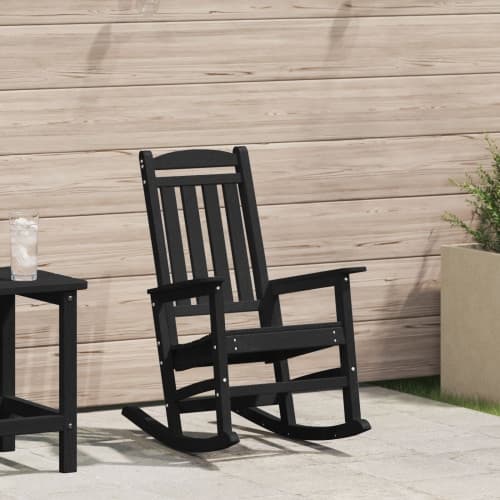 Trädgårdsgungstol Svart 70x92x108 cm HDPE