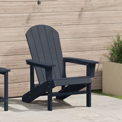 Adirondack-stol Marinblå 74x82x91 cm HDPE