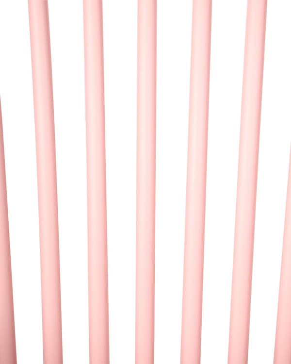 Sett med 4 Spisestuestoler Rosa Plast Innendørs Utendørs Hage Minimalistisk Stil