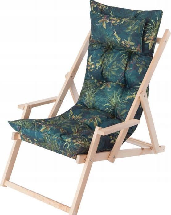 Trädgårdsstol - trädgårdsfåtölj - trädgårdsstol Hobbygarden - LMAZIT3 - Stol CHAISE MARLEN GRÖN GRÄS