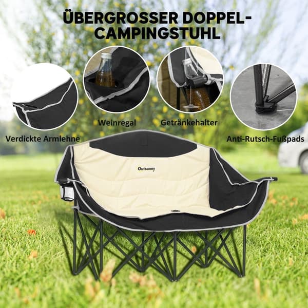 Sammenklappelig stol, 134x50x92 cm, Khaki