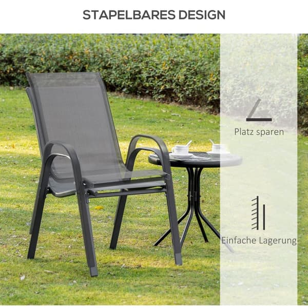 Trädgårdsstol Set, 70x54x90 cm, Grå