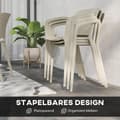 Miniatyrbillede 5 af 9: Have Stol, 4er Sæt, 60x56x75 cm, Hvid