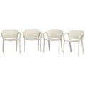 Miniatyrbillede 1 af 9: Have Stol, 4er Sæt, 60x56x75 cm, Hvid