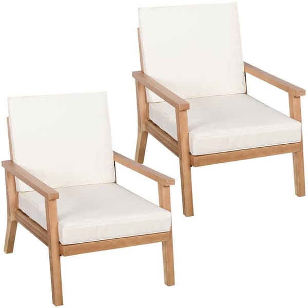 Trädgårdsstolar, 2er-Set, 66x77.5x74.5 cm, Brun och Beige