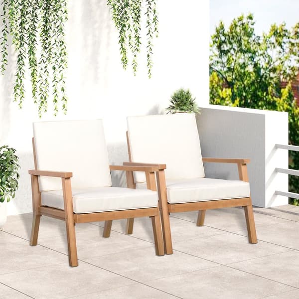 Trädgårdsstolar, 2er-Set, 66x77.5x74.5 cm, Brun och Beige