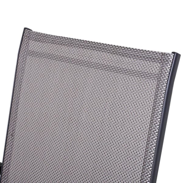 Campingstolar, 2er Set Fällstol med Armstöd Metall, 58x64x94 cm, Grå