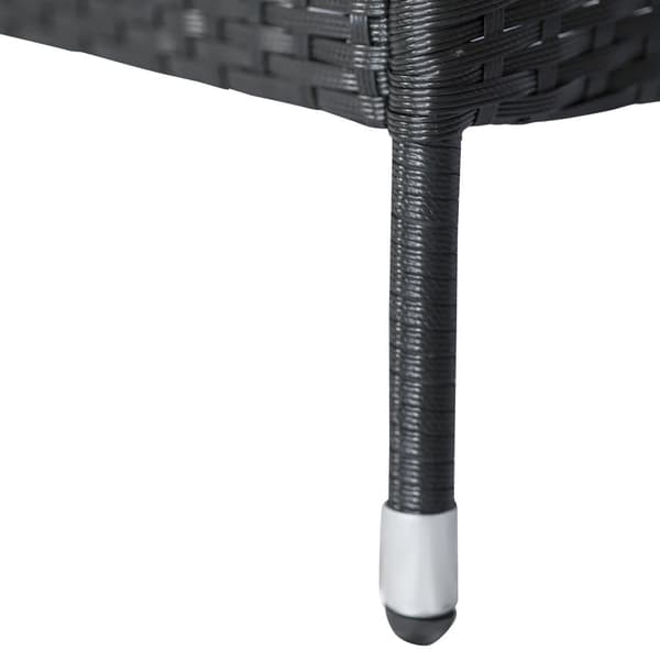 Havebænk, Polyrattan, 133x63x84 cm, Sort