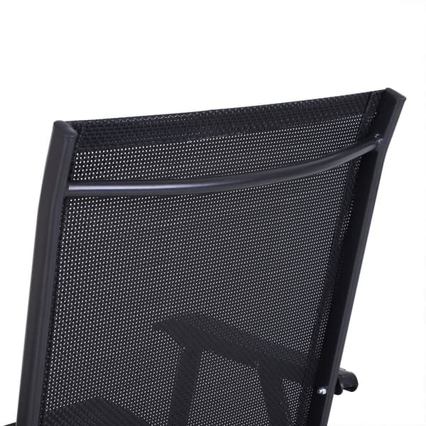 Campingstole, 2 stykke sæt, 58x64x94 cm, Sort