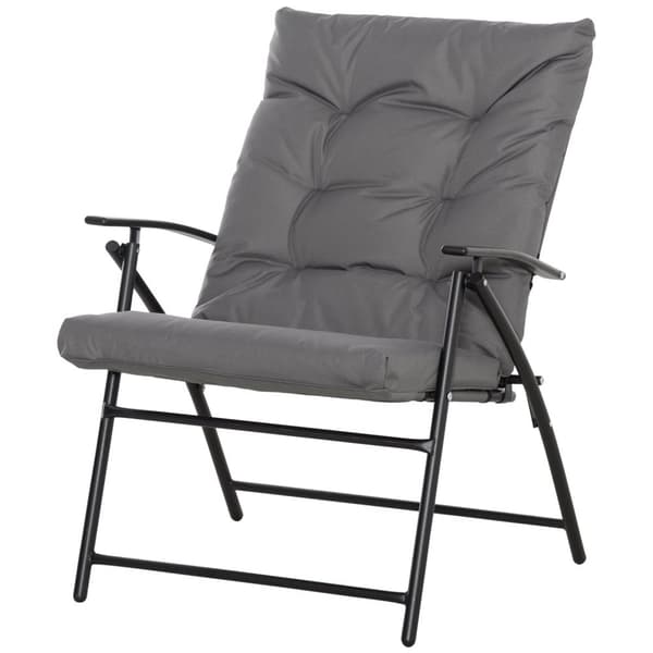 Rootz Camping Stol - Foldestol - Bærbart sæde - Justerbar ryglæn - Grå Oxford -stof - 65x65x94cm