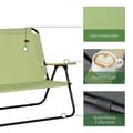 Miniatyrbild 7 av 10: Rootz 2 -sits campingstol - Foldbar dollstol - utomhusfiskestol med kopphållare - Hållbart stål & Oxford -tyg - 141 cm x 67 cm x 80 cm
