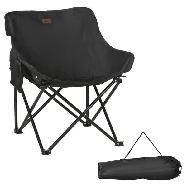 Rootz fällbar campingstol - Portabel säte - Stålramstolar - enkel transport - 61 cm x 54 cm x 66 cm - Inkluderar bärväska