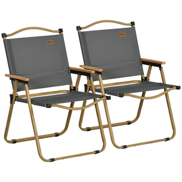 Rootz 2 -bituppsättningar campingstolar - Fällbara strandstolar - Stålram - Bärbar med handtag - 54x59x78cm, 130 kg lastkapacitet