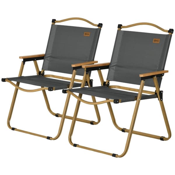 Rootz 2 -bituppsättningar campingstolar - Fällbara strandstolar - Stålram - Bärbar med handtag - 54x59x78cm, 130 kg lastkapacitet