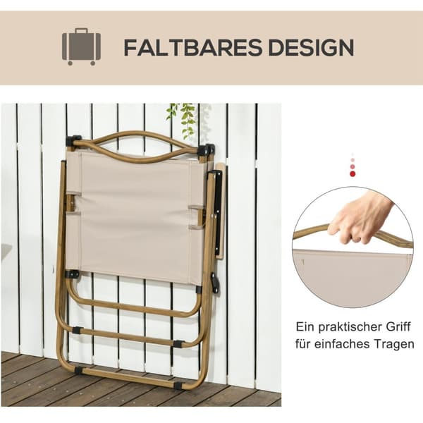 Rootzin leirintätuolit 2 x - rantatuoli - taitettava teräs - helppo matka - 54 cm x 59 cm x 78 cm