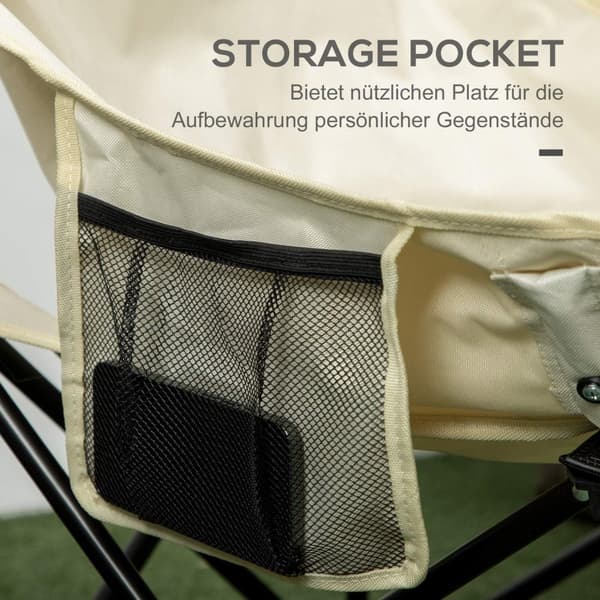 Rootz campingstol - sammenfoldelig sæde - bærbar stol - PVC -coated stof - let transport - 61 cm x 54 cm x 66 cm