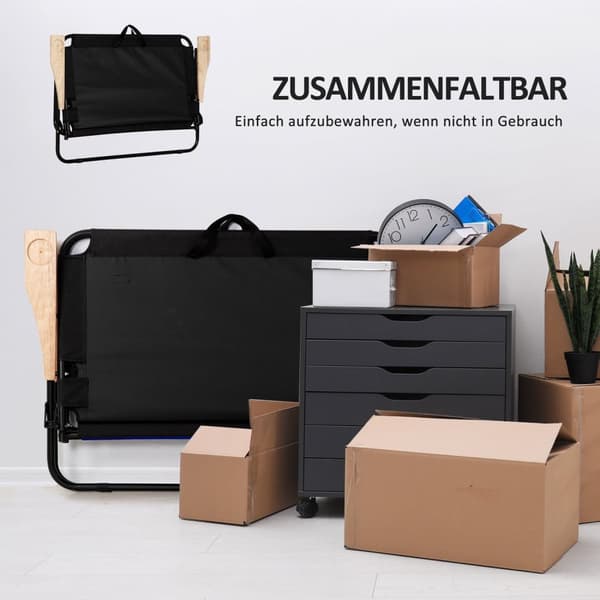 Rootz 2 -personers sammenfoldelige campingstol - bærbar dækstol - udendørs lejrsæde - indbygget kopholder - 141 x 67 x 80 cm - sort
