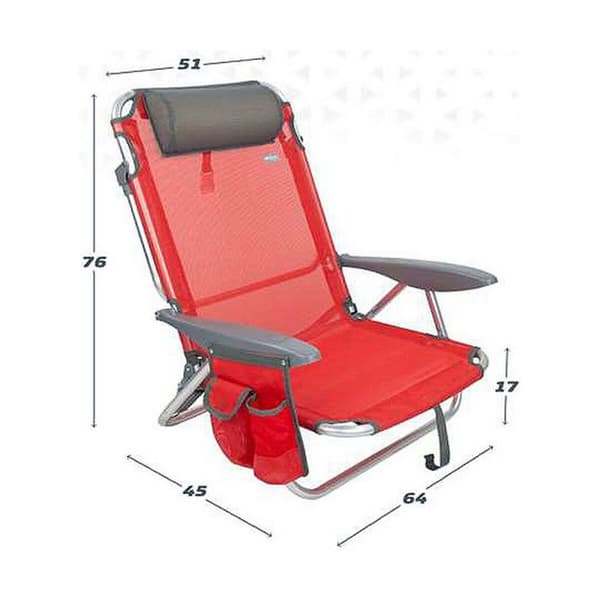 Strandstol Aktive Röd 51 x 45 x 76 cm
