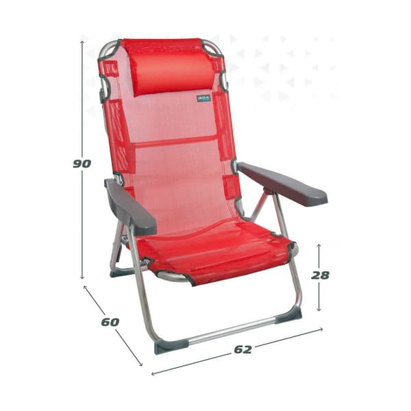 Strandstol Aktive Röd 48 x 60 x 90 cm