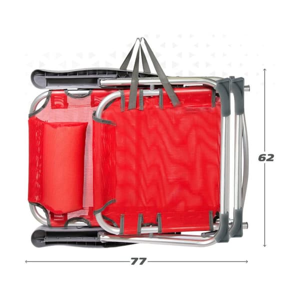 Strandstol Aktive Röd 48 x 60 x 90 cm