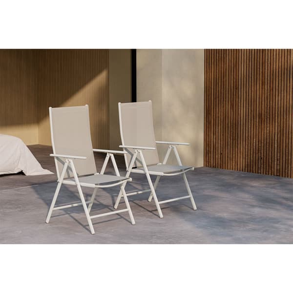 2 x Break hagestol positionssol beige.