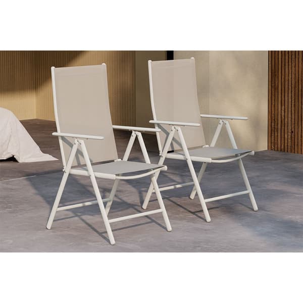 2 x Break hagestol positionssol beige.