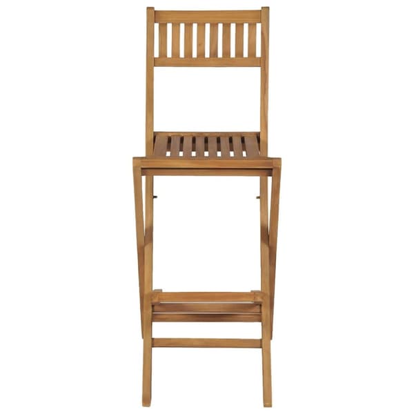 Hopfällbara barstolar 2 st massiv teak