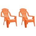 Miniatyrbild 2 av 2: Trädgårdsstolar 2 st för barn orange 37x34x44 cm PP träutseende
