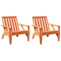 Miniatyrbild 2 av 2: Adirondackstolar 2 st vaxbrun 75x77x77 cm massiv furu