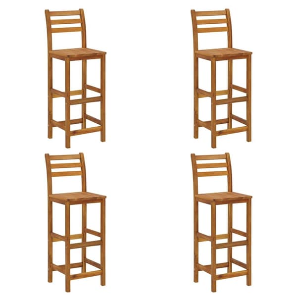 Barstolar 4 st massivt akaciaträ