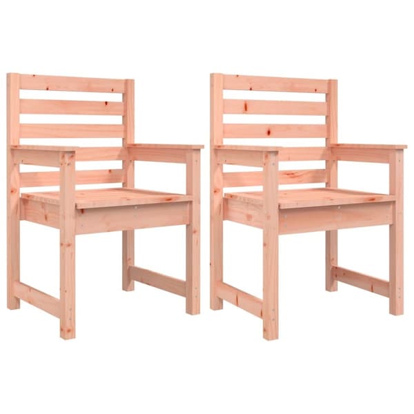 Trädgårdsstolar 2 st 60x48x91 cm massivt douglasträ