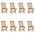 Miniatyrbild 1 av 2: Hopfällbara trädgårdsstolar 8 st massiv teak