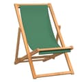 Miniatyrbild 2 av 2: Hopfällbar strandstol massiv teak grön