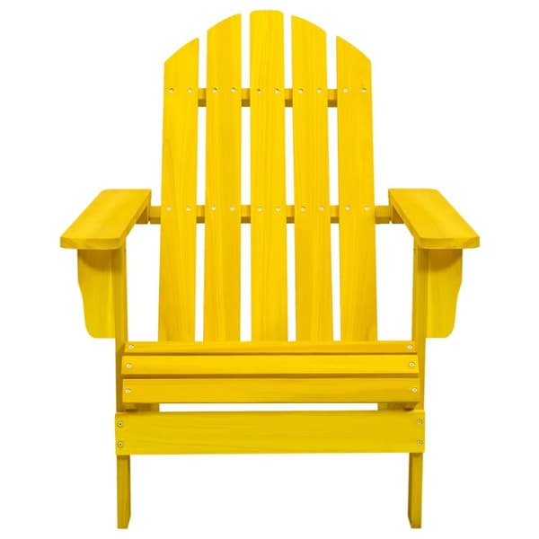Adirondackstol massivt granträ gul