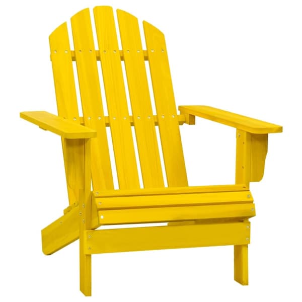 Adirondackstol massivt granträ gul