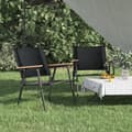Miniatyrbild 1 av 2: Campingstolar 2 st svart 54x55x78 cm oxfordtyg
