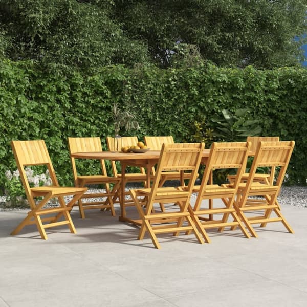 Hopfällbara trädgårdsstolar 8 st 47x61x90 cm massiv teak