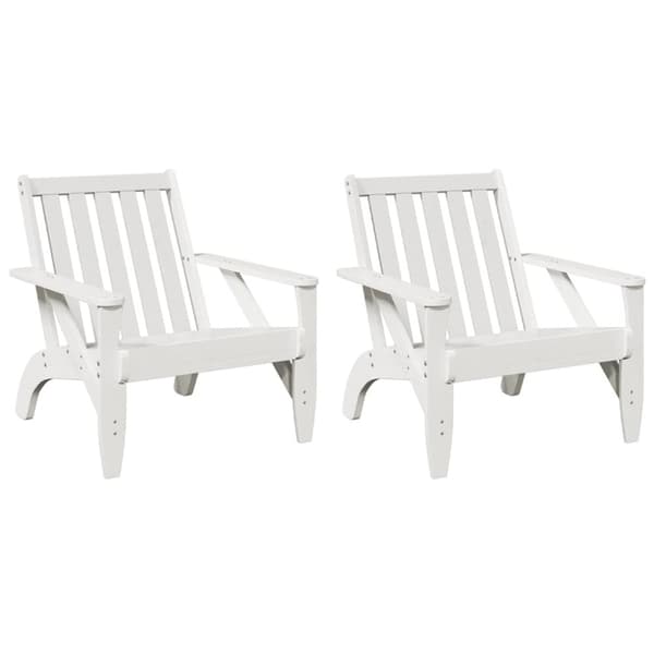 Adirondackstolar 2 st vit 75x77x77 cm massiv furu
