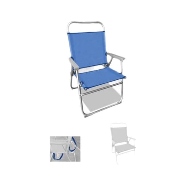 Strandstol Blå Grå 87 x 56 cm 88 x 56 cm