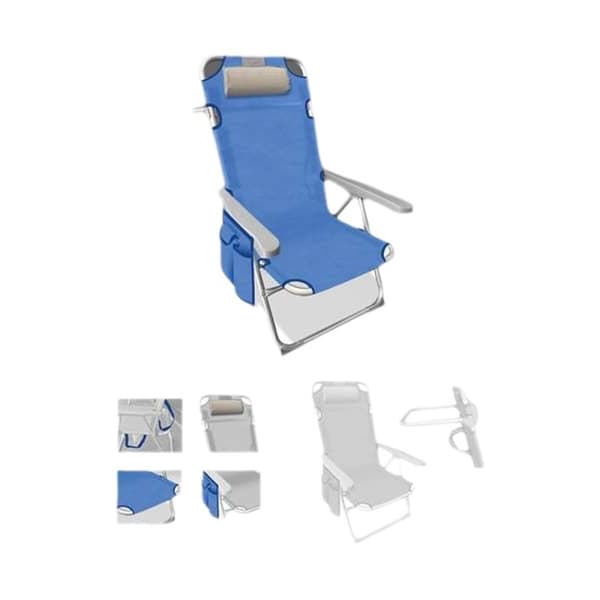 Strandstol Blå Grå
