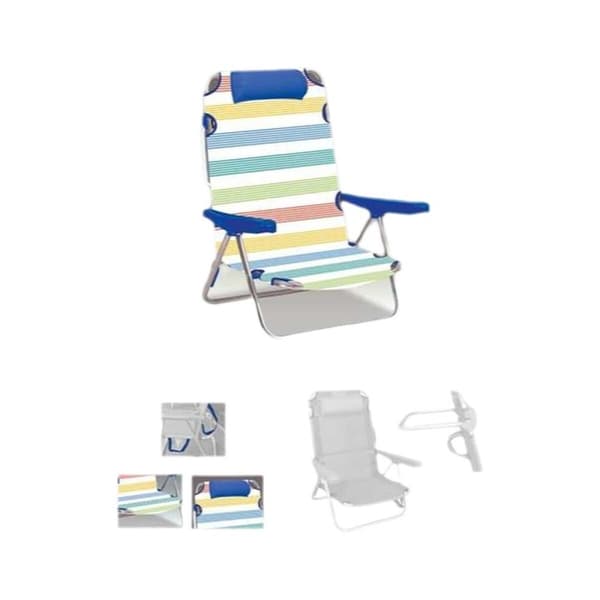 Strandstol Gul Blå Röd Grön Mörkgrön 25 cm