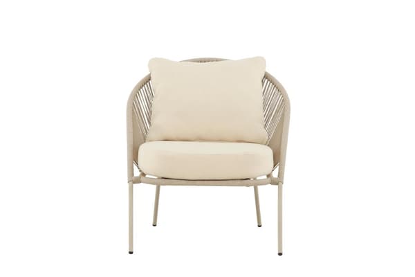 FURNLUX UDENDØRS LÆNESTOL LINDOS CREME & BEIGE 74CM